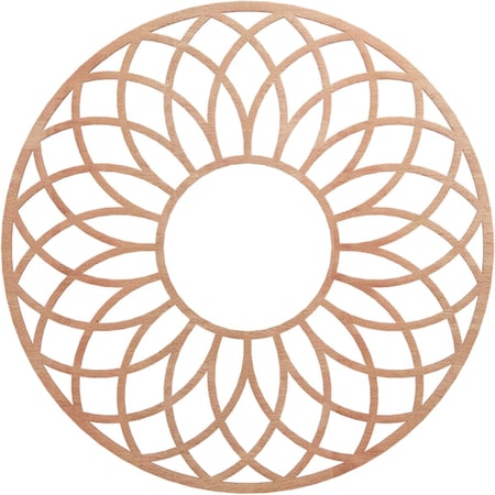 Ekena Millwork Cannes Wood Fretwork Pierced Ceiling Medallion, Cherry, 34"OD x 11 5/8"ID x 1/4"T CMWP34X34X0250CNCH